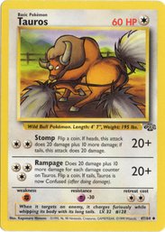 Tauros Vintage Pokemon Card Jungle