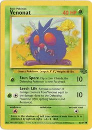 Venonat Vintage Pokemon Card Jungle Set