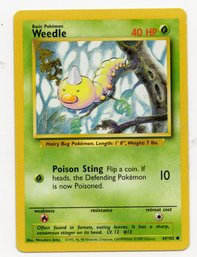 Weedle Vintage Pokemon Card Base Set