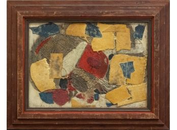 Vintage Dated 62 ABstract Oil Painting Signed Marca-Relli