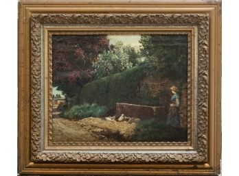 Antique Impressionist Original Oil Painting Signed Lepine