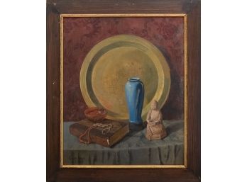 Early 20th Century Dated 1939 Still Life Original Oil Signed Claude Buck