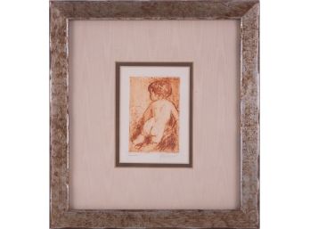 Vintage Abstract Lithograph On Paper 'Cherub'