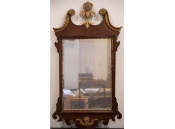 Antique Wood Baroque Wall Mirror