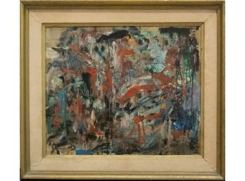 Vintage Dated 61 Abstract Oil Painting Signed Middleton