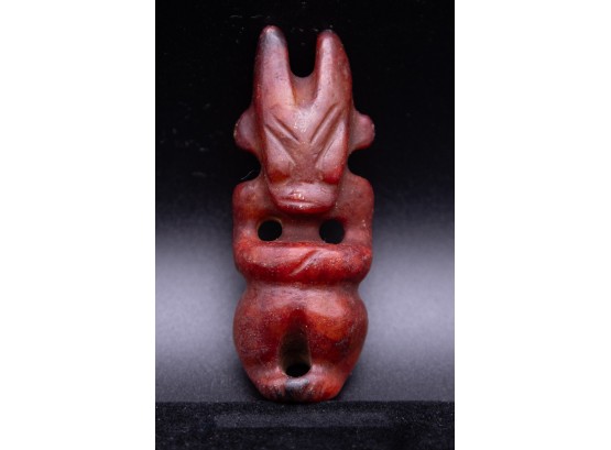 Antique Jade Hongshan Culture Red Sun-God
