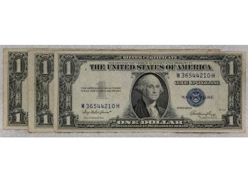 Set Of 3 1935E One Dollar Silver Certificate