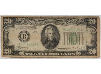 1934A Green Seal Twenty Dollar Federal Reserve Note