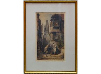 Early 20th Century Provincial Lithograph On Paper 'Der Gratulant'