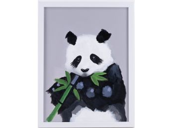 Hand Painted Portrait Oil On Canvas 'Panda'