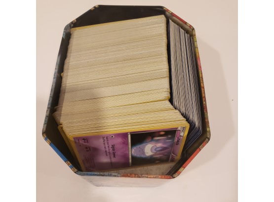 Huge Lot Of Pokemon Cards With Tin Box