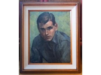 Oil Painting On Board 'Portrait Of Man' Signed Lee-Smith