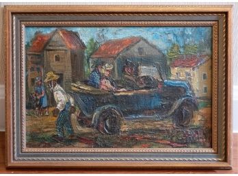 Early 20th Century Oil On Canavs Signed Hoffman