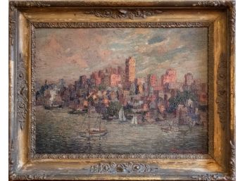Early 20th Century Oil On Canvas Signed Colin Campbell Cooper