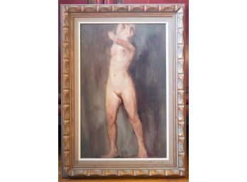 Impressionist Oil Painting 'Nude Woman Portrait'