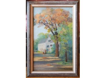 Impressionist Oil On Board 'Autumn Trees' Signed Fairfield Porter