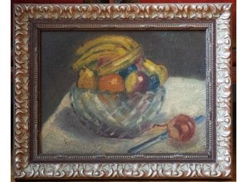 Oil Painting On Board 'Tabletop Still Life' Signed Guan Liang
