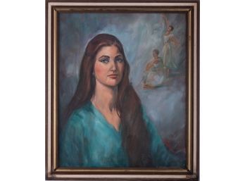 Early 20th Century Impressionist Oil On Board 'Portrait Of A Lady'