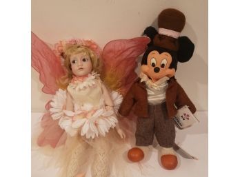 Mickey Mouse & Fairy Doll Lot