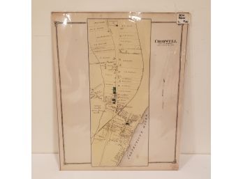 1874 Beers Atlas Map Cromwell