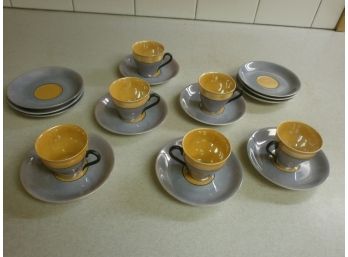Luster Ware Demitasse Teacup And Saucer Set