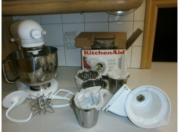 Artisan Kitchen Aid Mixer With Accessories