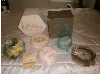 Vintage Hat Lot With Boxes