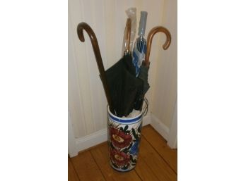 Umbrella Stand With Contents
