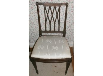 English Made Ivory Upholstered Chair