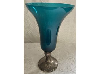 Turquoise And Sterling Silver Vase