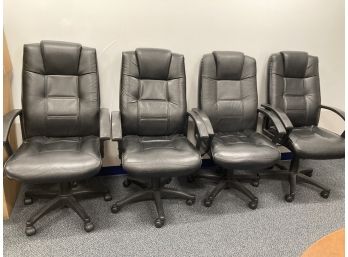 4 Black Office Chairs