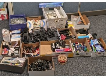 Large Lot Of Assorted Office Supplies