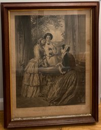 Antique Three Ladies Framed Print