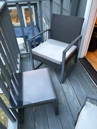 Metal Patio Set:  2 Chairs, 1 Table