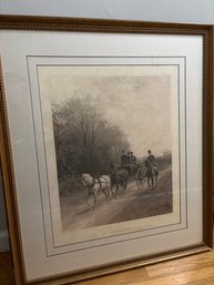 'La Carosse' Equestrian Framed Print