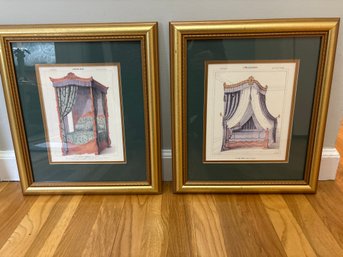 French Bedroom Prints (two)