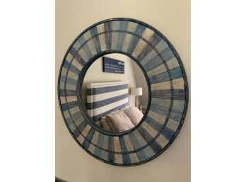 Pottery Barn Round Reclaimed Wood Mirror