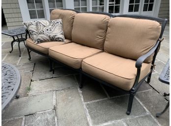 Fortunoff Patio Sofa With Sunbrella Fabric Cushions