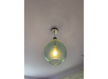 Green Orb Globe Hanging Light