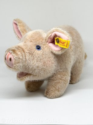 Steiff Pig Jolanthe 3810/17 With Ear Button & Tag