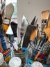 Lot Of Art Brushes And Paint Knives