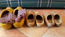 Lot Of Dutch Clogs And One Pair Liner Booties