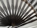 Mourning Fan With Small Collection Of Printed And Pierced Wood Fans