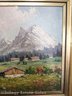 Hohe Munde Oil On Canvas Alps Landscape Painting