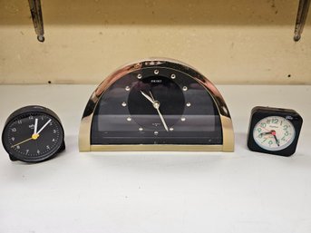 Vintage Seiko Desk Clock QQZ137G & Assorted