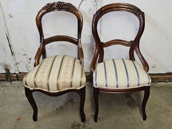 Two Similiar Upholstered Side Chairs