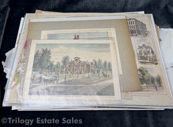 Large Lot Of Antique Etchings, Color Reprints, Museum Printed Reproductions