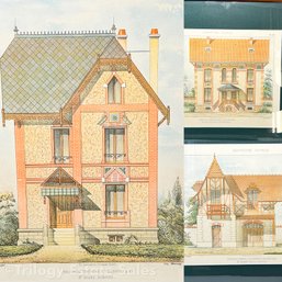 Three C 1900 Achitectural Serigraphs 'Architecture Nouvelle'