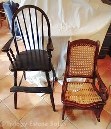 Children's High Chair And Rocking Chair