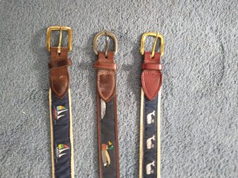 Three Mens Belts